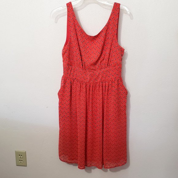 Cute Maurices Dress Orange Sleeveless Summer Size 9/10 - Picture 1 of 8